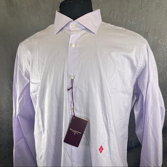 Ballantyne Lilac Button Down Dress Shirt - 53 in - Picture 2 of 13